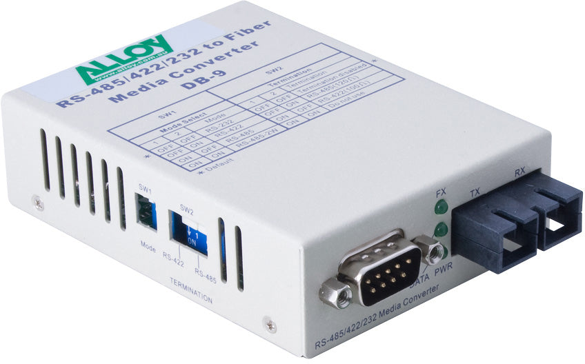 Alloy SCR460SC-3 RS-232/422/485 Serial DB-9 to Single Mode Fibre Converter. Max. range 20Km Alloy SCR460SC-3 RS-232/422/485 Serial DB-9 to Single Mode Fibre Converter. Max. range 20Km